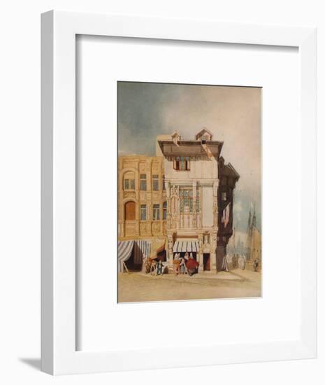 Old Houses, with Figures, c1836-John Sell Cotman-Framed Giclee Print