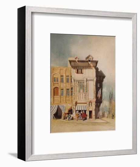 Old Houses, with Figures, c1836-John Sell Cotman-Framed Giclee Print