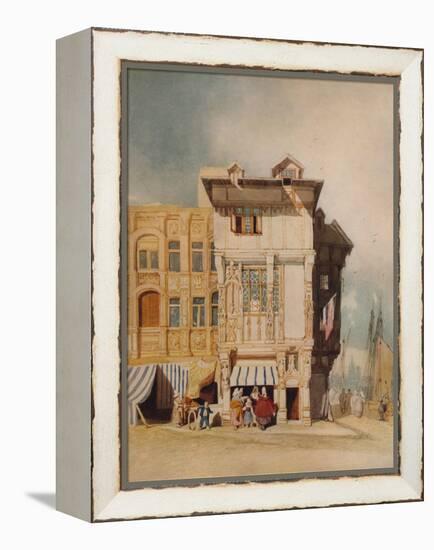 Old Houses, with Figures, c1836-John Sell Cotman-Framed Premier Image Canvas