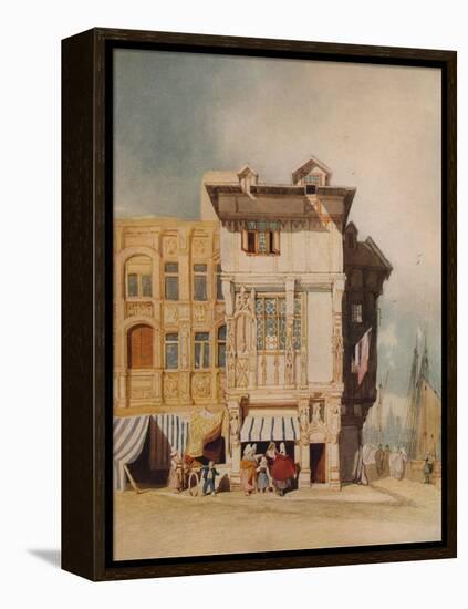 Old Houses, with Figures, c1836-John Sell Cotman-Framed Premier Image Canvas