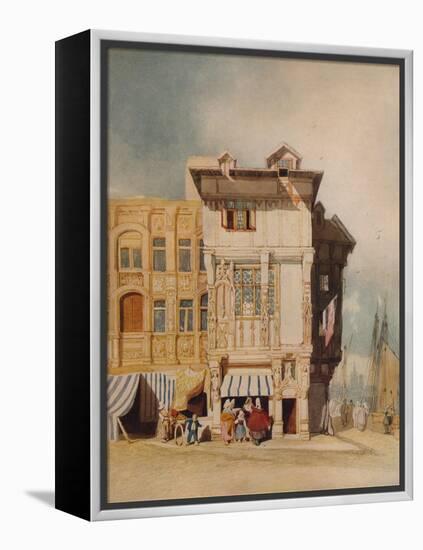 Old Houses, with Figures, c1836-John Sell Cotman-Framed Premier Image Canvas