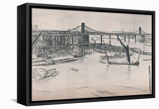 Old Hungerford Bridge, 1861, (1903)-James Abbott McNeill Whistler-Framed Premier Image Canvas
