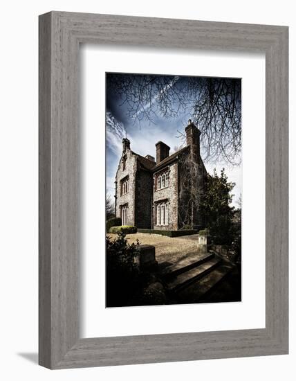 Old Hunted Building at Midnight-melis-Framed Photographic Print