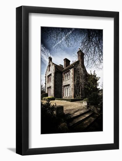 Old Hunted Building at Midnight-melis-Framed Photographic Print
