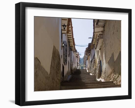 Old Inca Wall Foundations, Cusco, Peru-Diane Johnson-Framed Photographic Print