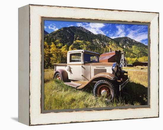 Old International Pickup Near Lake City, Colorado, USA-Dennis Flaherty-Framed Premier Image Canvas