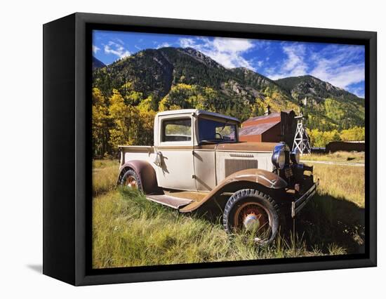 Old International Pickup Near Lake City, Colorado, USA-Dennis Flaherty-Framed Premier Image Canvas