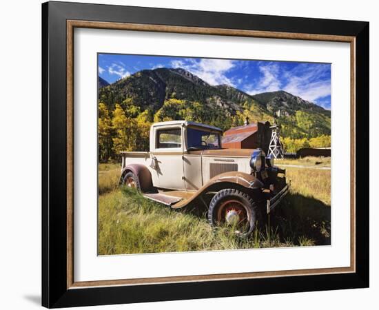 Old International Pickup Near Lake City, Colorado, USA-Dennis Flaherty-Framed Photographic Print