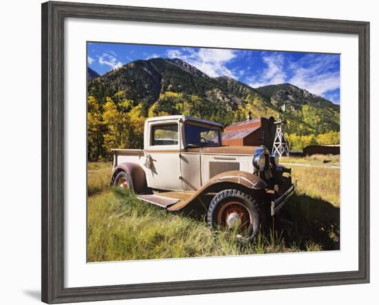 Old International Pickup Near Lake City, Colorado, USA-Dennis Flaherty-Framed Photographic Print