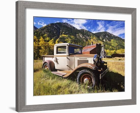 Old International Pickup Near Lake City, Colorado, USA-Dennis Flaherty-Framed Photographic Print