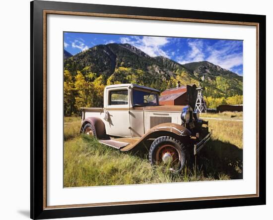 Old International Pickup Near Lake City, Colorado, USA-Dennis Flaherty-Framed Photographic Print