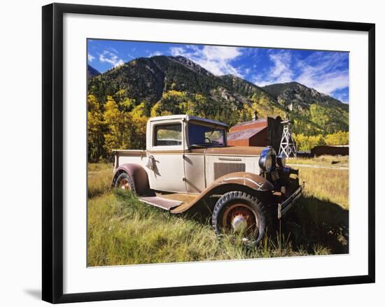 Old International Pickup Near Lake City, Colorado, USA-Dennis Flaherty-Framed Photographic Print