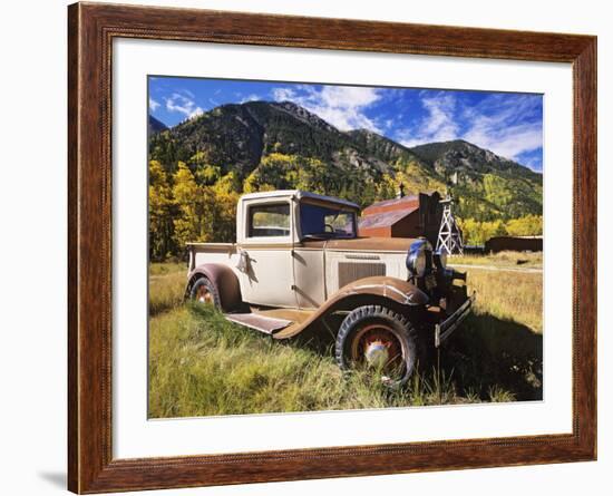 Old International Pickup Near Lake City, Colorado, USA-Dennis Flaherty-Framed Photographic Print