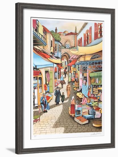 Old Jerusalem Market-Ari Gradus-Framed Limited Edition