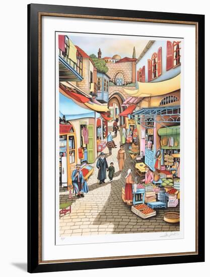 Old Jerusalem Market-Ari Gradus-Framed Limited Edition