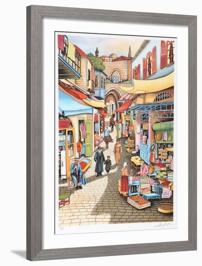 Old Jerusalem Market-Ari Gradus-Framed Limited Edition