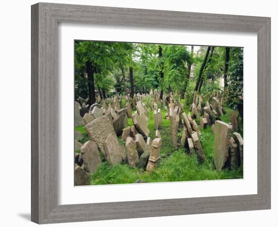 Old Jewish Cemetery, Josefov, Prague, Czech Republic, Europe-Upperhall Ltd-Framed Photographic Print