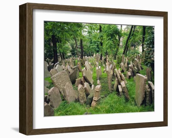 Old Jewish Cemetery, Josefov, Prague, Czech Republic, Europe-Upperhall Ltd-Framed Photographic Print