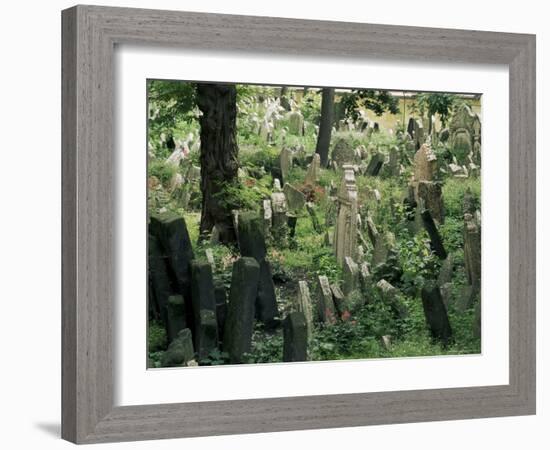 Old Jewish Cemetery, Josefov, Prague, Czech Republic-Upperhall-Framed Photographic Print