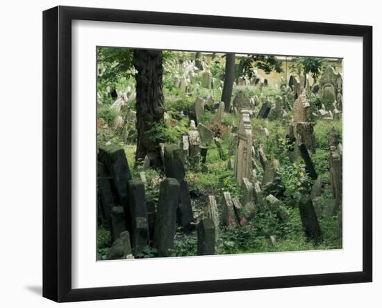 Old Jewish Cemetery, Josefov, Prague, Czech Republic-Upperhall-Framed Photographic Print