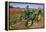 Old John Deere, Wooden Shoe Tulip Farm, Woodburn, Oregon, USA-Rick A^ Brown-Framed Premier Image Canvas