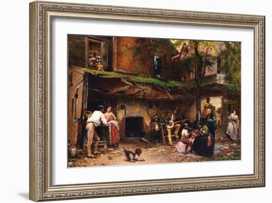 Old Kentucky Home, African American Life in the South-Eastman Johnson-Framed Art Print