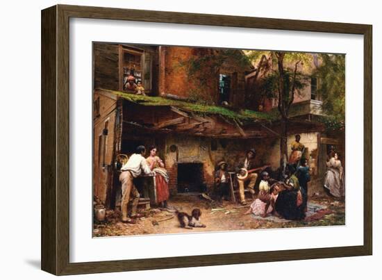 Old Kentucky Home, African American Life in the South-Eastman Johnson-Framed Art Print