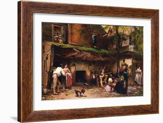 Old Kentucky Home, African American Life in the South-Eastman Johnson-Framed Art Print