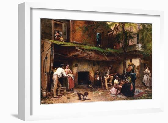 Old Kentucky Home, African American Life in the South-Eastman Johnson-Framed Art Print