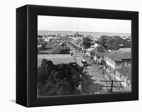 Old King Street Looking South, Kingston, Jamaica, C1905-Adolphe & Son Duperly-Framed Premier Image Canvas