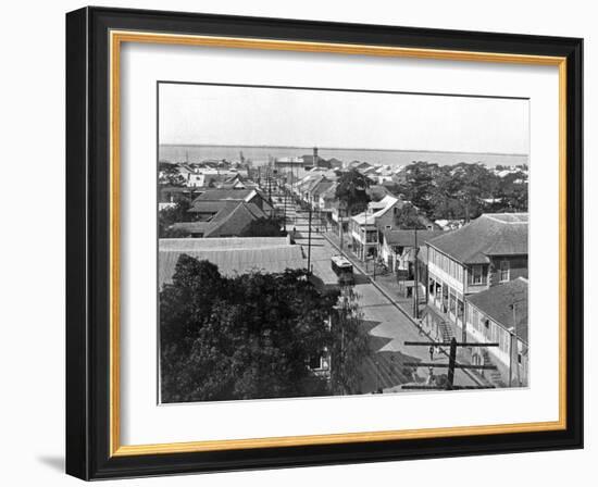 Old King Street Looking South, Kingston, Jamaica, C1905-Adolphe & Son Duperly-Framed Photographic Print