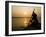 Old Lady Rowing in Hoi an Harbour Silhouetted at Sunset, Vietnam, Indochina, Southeast Asia, Asia-Matthew Williams-Ellis-Framed Photographic Print