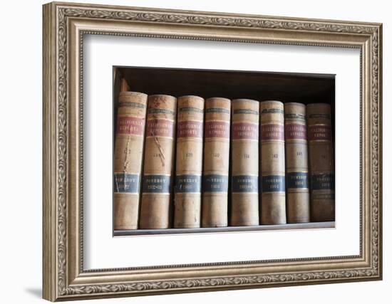 Old Law Books in Library Virginia City, Nevada, USA-Michael DeFreitas-Framed Photographic Print