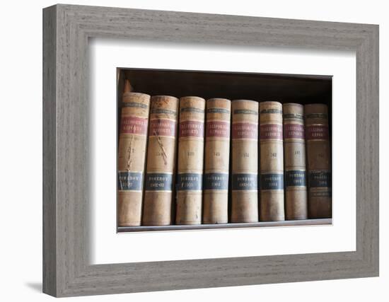 Old Law Books in Library Virginia City, Nevada, USA-Michael DeFreitas-Framed Photographic Print