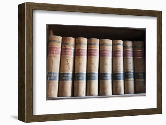 Old Law Books in Library Virginia City, Nevada, USA-Michael DeFreitas-Framed Photographic Print