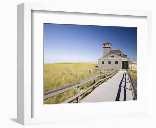 Old Life Saving Station, Race Point Beach, Provincetown, Cape Cod, Massachusetts, USA-Walter Bibikow-Framed Photographic Print