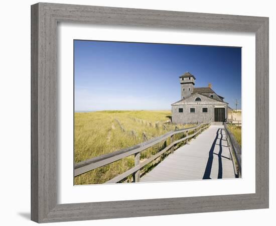 Old Life Saving Station, Race Point Beach, Provincetown, Cape Cod, Massachusetts, USA-Walter Bibikow-Framed Photographic Print