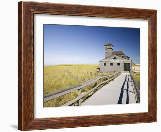 Old Life Saving Station, Race Point Beach, Provincetown, Cape Cod, Massachusetts, USA-Walter Bibikow-Framed Photographic Print