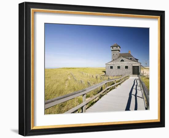 Old Life Saving Station, Race Point Beach, Provincetown, Cape Cod, Massachusetts, USA-Walter Bibikow-Framed Photographic Print