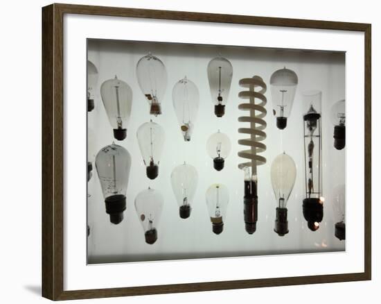 Old Light Bulbs, Dibner Hall, History of Science, Huntington Library, Pasadena, California, Usa-Bruce Yuanyue Bi-Framed Photographic Print