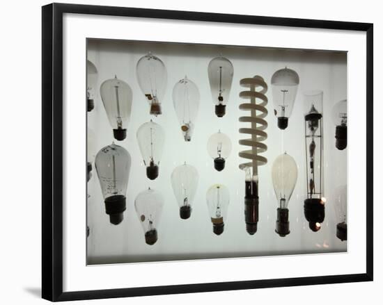 Old Light Bulbs, Dibner Hall, History of Science, Huntington Library, Pasadena, California, Usa-Bruce Yuanyue Bi-Framed Photographic Print