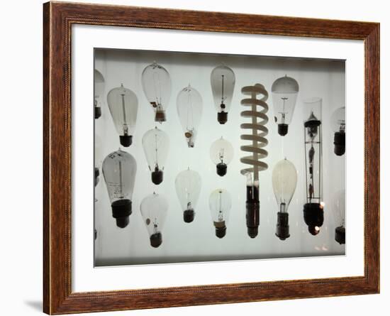 Old Light Bulbs, Dibner Hall, History of Science, Huntington Library, Pasadena, California, Usa-Bruce Yuanyue Bi-Framed Photographic Print