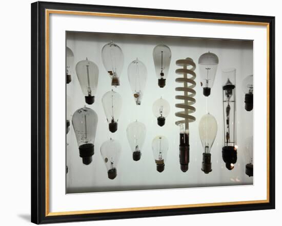 Old Light Bulbs, Dibner Hall, History of Science, Huntington Library, Pasadena, California, Usa-Bruce Yuanyue Bi-Framed Photographic Print