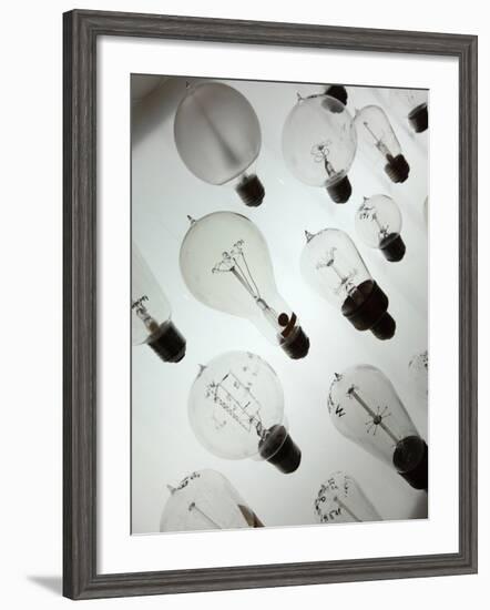 Old Light Bulbs, Dibner Hall, History of Science, Huntington Library, Pasadena, California, Usa-Bruce Yuanyue Bi-Framed Photographic Print