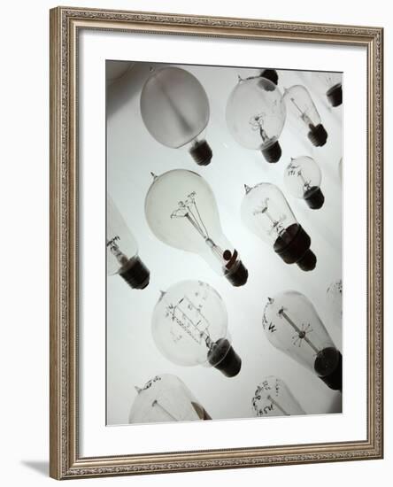 Old Light Bulbs, Dibner Hall, History of Science, Huntington Library, Pasadena, California, Usa-Bruce Yuanyue Bi-Framed Photographic Print