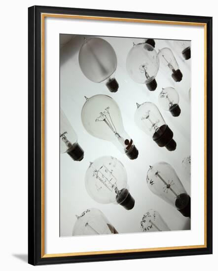 Old Light Bulbs, Dibner Hall, History of Science, Huntington Library, Pasadena, California, Usa-Bruce Yuanyue Bi-Framed Photographic Print