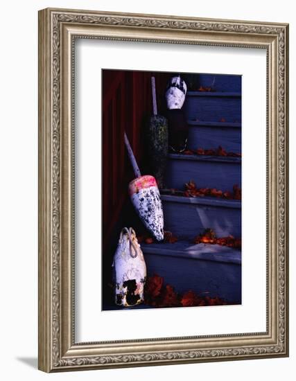 Old Lobster Buoys-George Oze-Framed Photographic Print