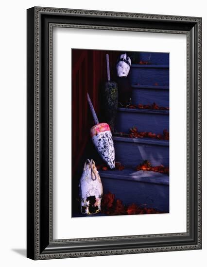 Old Lobster Buoys-George Oze-Framed Photographic Print