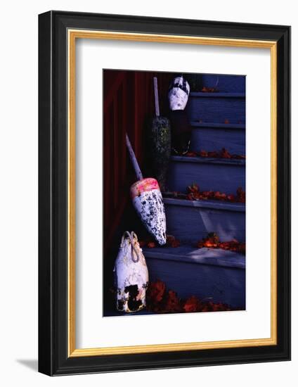 Old Lobster Buoys-George Oze-Framed Photographic Print