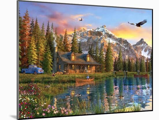 Old Log Cabin-Dominic Davison-Mounted Art Print